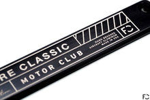 Load image into Gallery viewer, Future Classic - Motor Club Plate Frame Close Up to show hand brushing texture