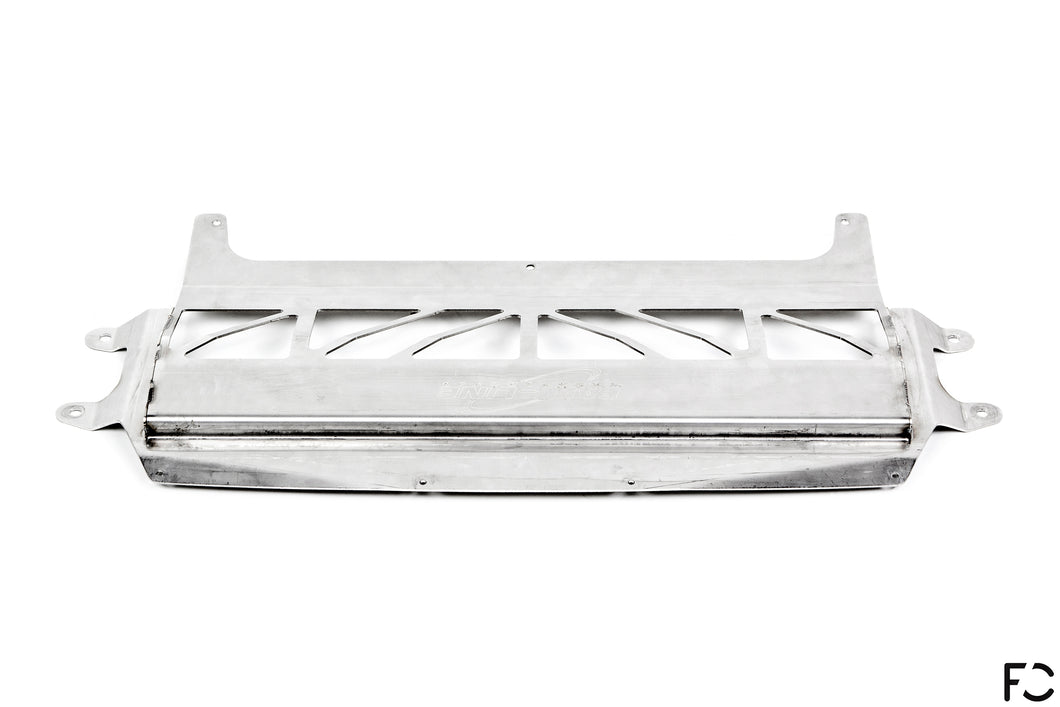 Fall-Line Motorsports - F8X (S55) Oil Cooler Straight-On View in Stainless Steel