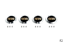 Load image into Gallery viewer, BBS E88 Center Cap Adaptor Set front facing photo with hardware and black / gold caps