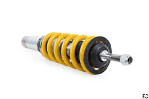 Ohlins Road and Track coilover for Porsche 987 Cayman range - Top view of rear shock and spring combo
