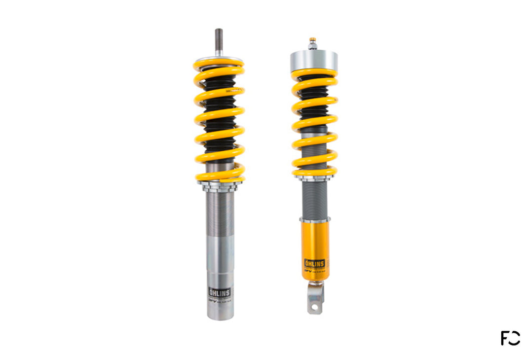 Ohlins Porsche 997 GT3RS front and rear coilover combination - side by side