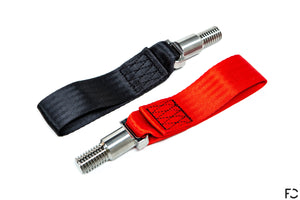 Future Classic - A90 Supra Titanium Tow Strap - Black vs Red