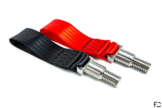 Future Classic - A90 Supra Titanium Tow Strap - Black vs Red