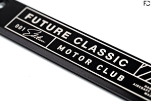 Future Classic - Motor Club Plate Frame Close Up to show laser detail