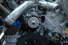 Load image into Gallery viewer, BMW E9X M3 GT4 Metal Impeller Water Pump front view installed on S65 motor